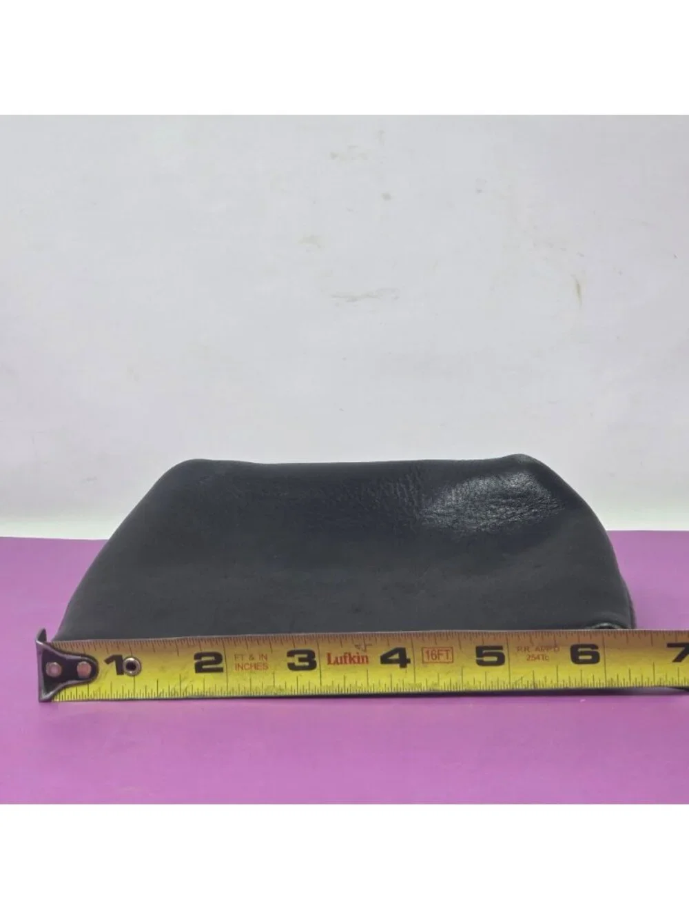 Vintage Hobo International Black Leather Zippered‎ Pouch Made In Colombia